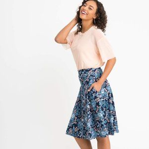 Agnes & Dora™ Midi Skirt I Got You Babe Navy Chamb
